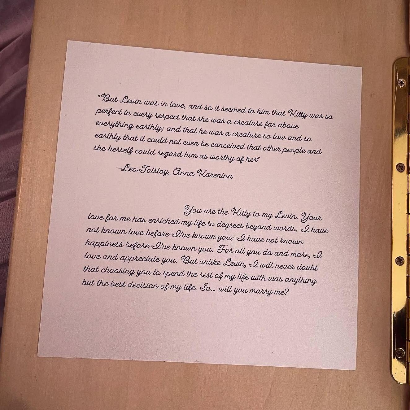 the proposal letter