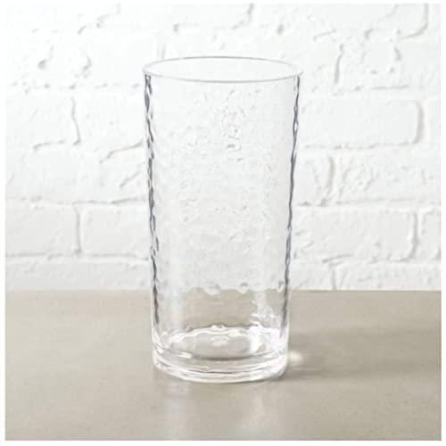 20-ounce Acrylic Glasses Plastic Tumbler, set of 12 Clear - Hammered Style, Dishwasher Safe, BPA Free