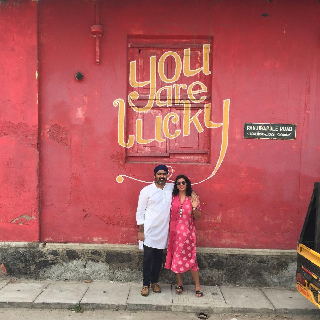Having fun at the Kochi Biennale