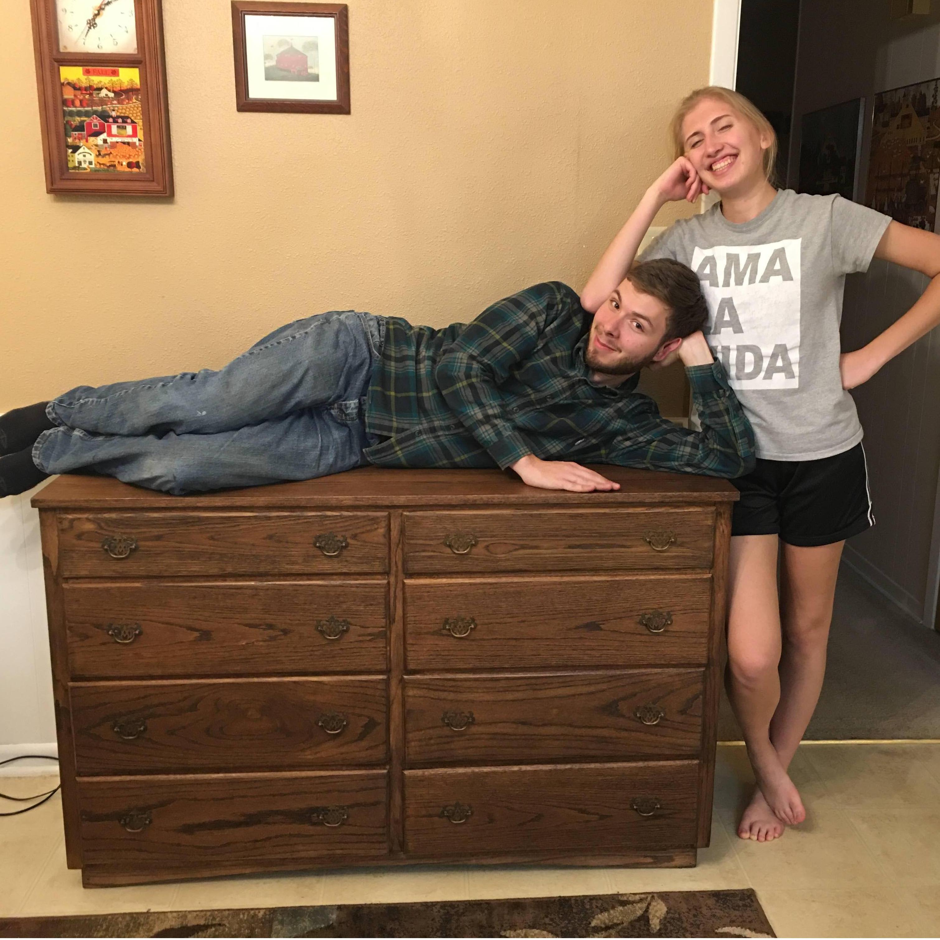 Fall 2020 - Elysia lived with the Urwiller's for clinical for a month, and we completed our first DIY project, refinishing all of the furniture for Liam's apartment!