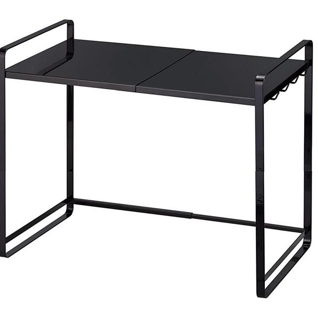 Yamazaki Home Expandable Kitchen Counter Organizer, One Size, Black