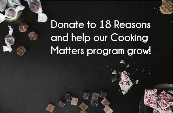 Cooking class at 18 Reasons Community cooking school