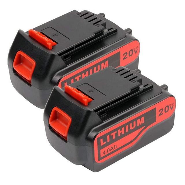 2 Pack 4.0Ah 20V Replacement Lithium Battery for Black and Decker 20Volt Max LBXR20 LB20 LBX20 LBXR2020 LBX4020 LB2X4020-OPE LBXR20-OPE Power Tools