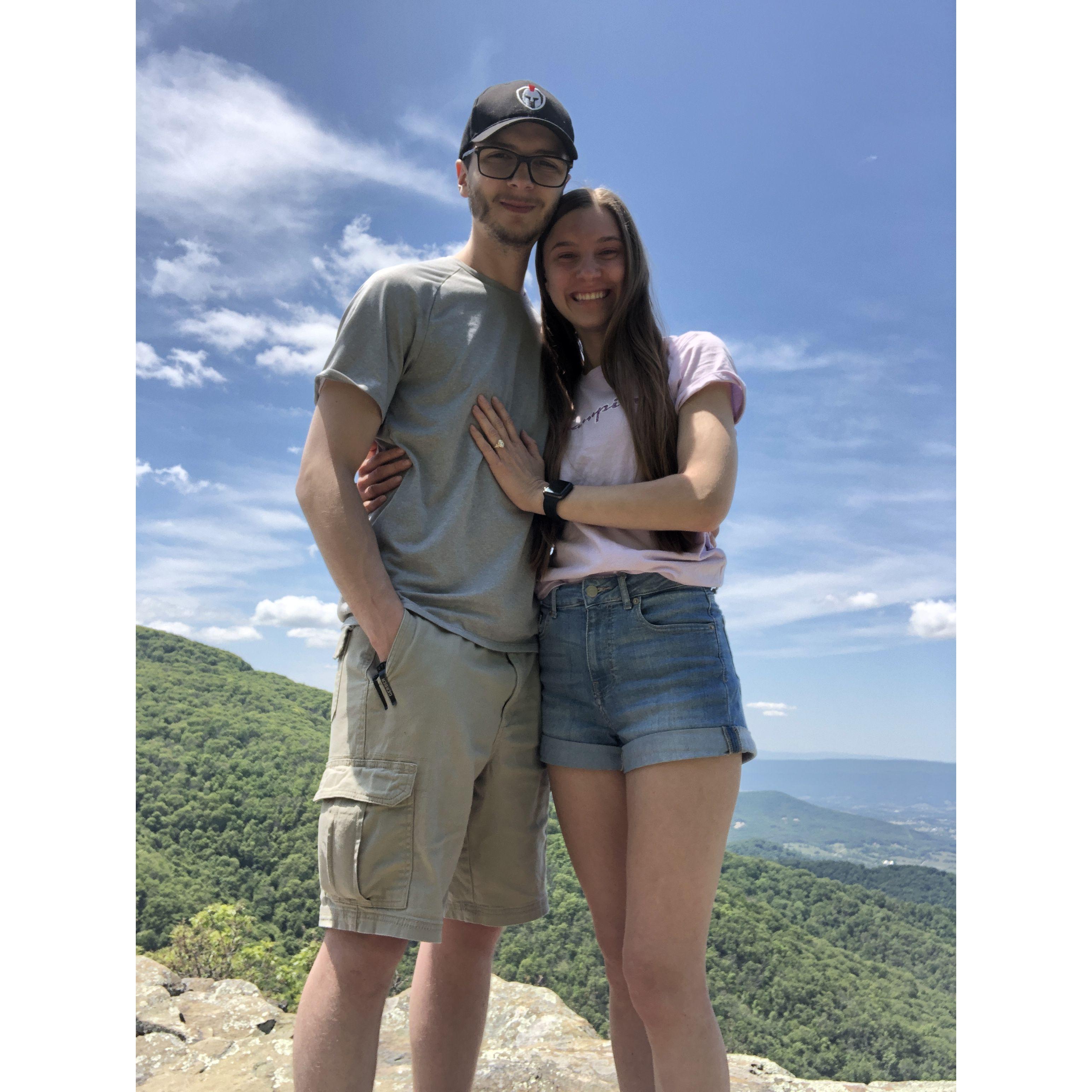 Officially engaged in Shenandoah National Park!