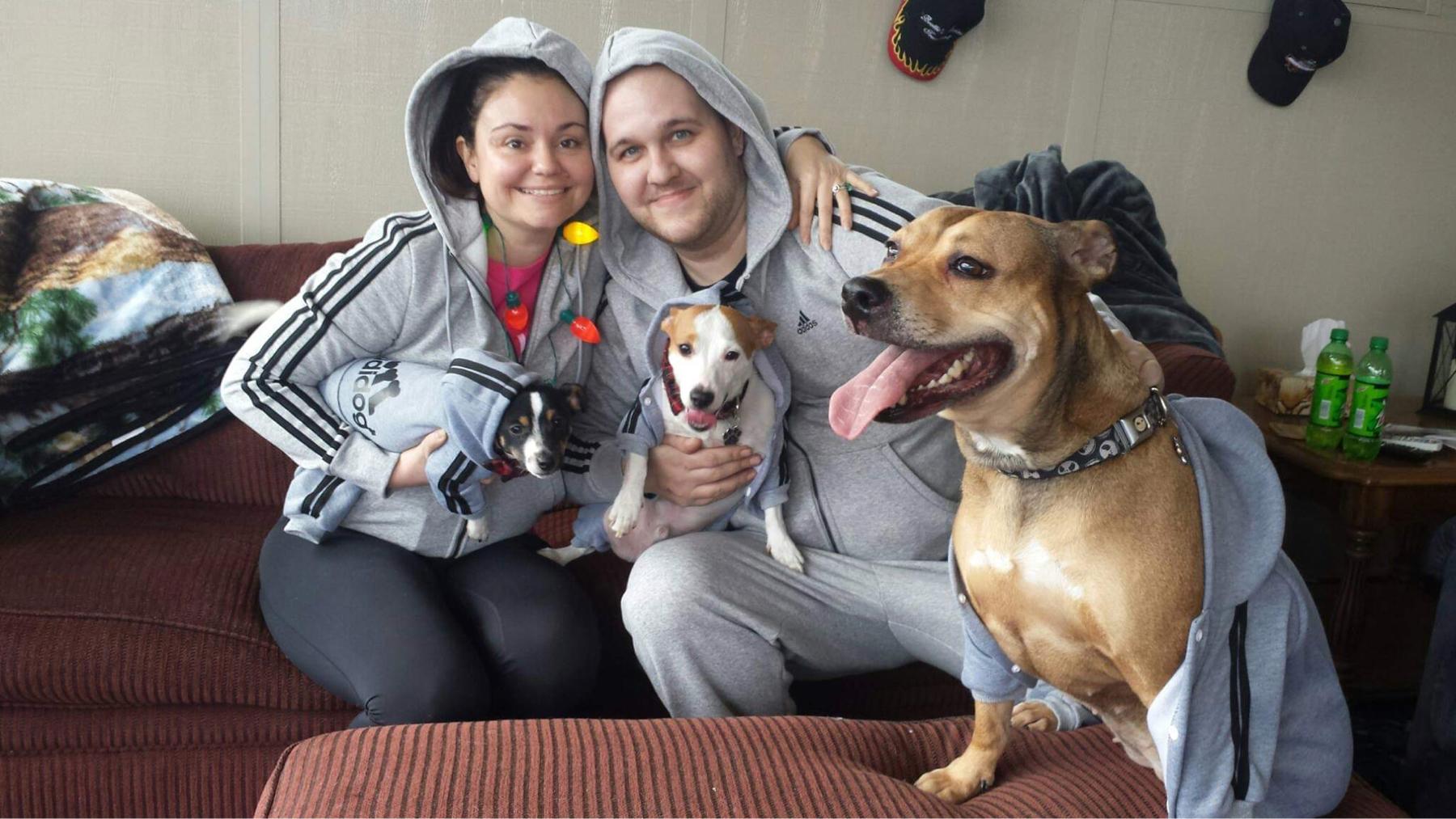 Our first family photo after getting engaged!