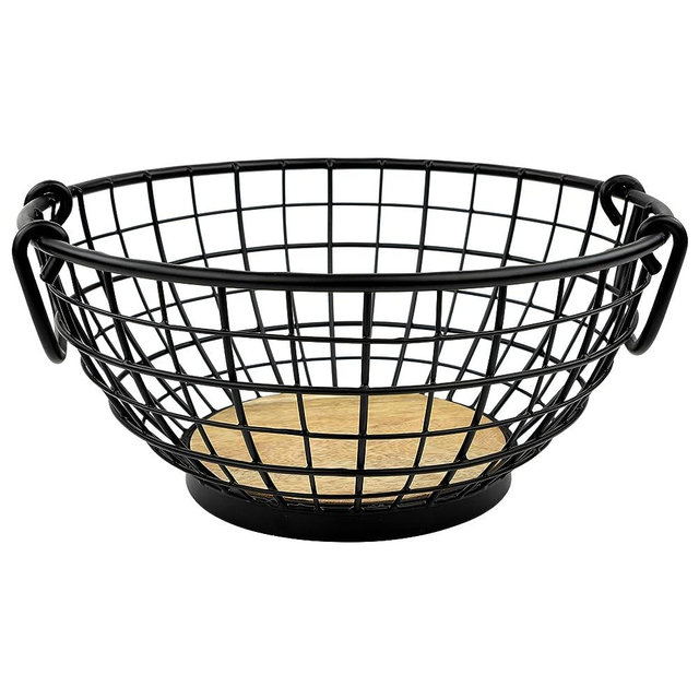 Spectrum Madison Fruit Bowl for Storage and Display of Fruit, Vegetables, Produce on Kitchen Counter, Dining Room Table