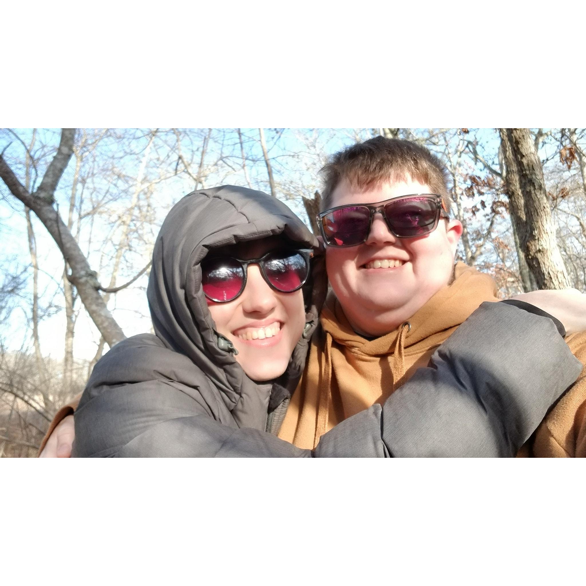 Winter hiking near Allen's Pond/Westport Town Beach! It was cold, but we had each other.