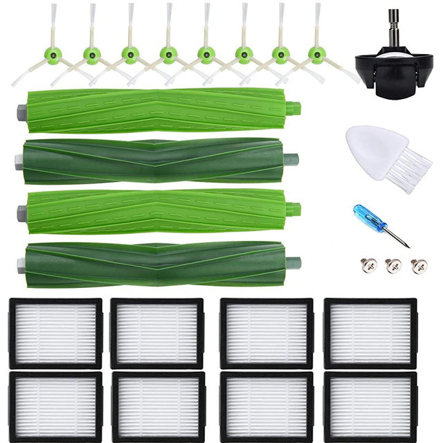 JoyBros 21-Pack Replacement Parts Compatible for iRobot Roomba E5 E6 i6 i6+ i3 i3+ i4 i4+ i7 i7+ i8+ Plus HEPA Filter Brush Roller Replenishment Accessroies