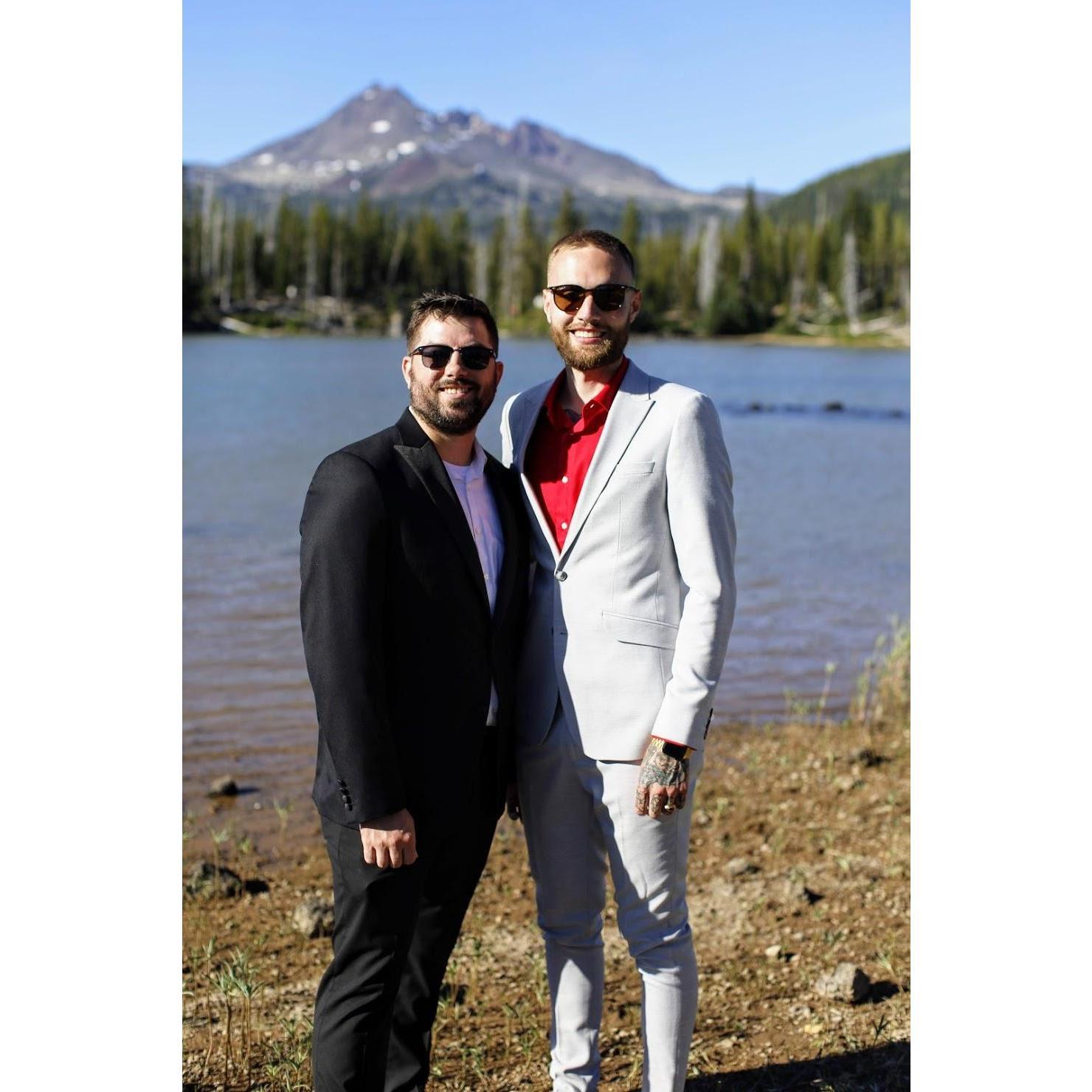 Tyler & his Best Man, Tyler. They grew up together and have been friends for over 20 years.