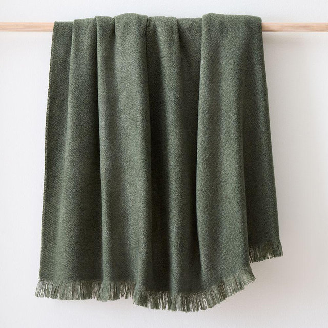 Brushed Woven Throw, Evergreen, 50x60