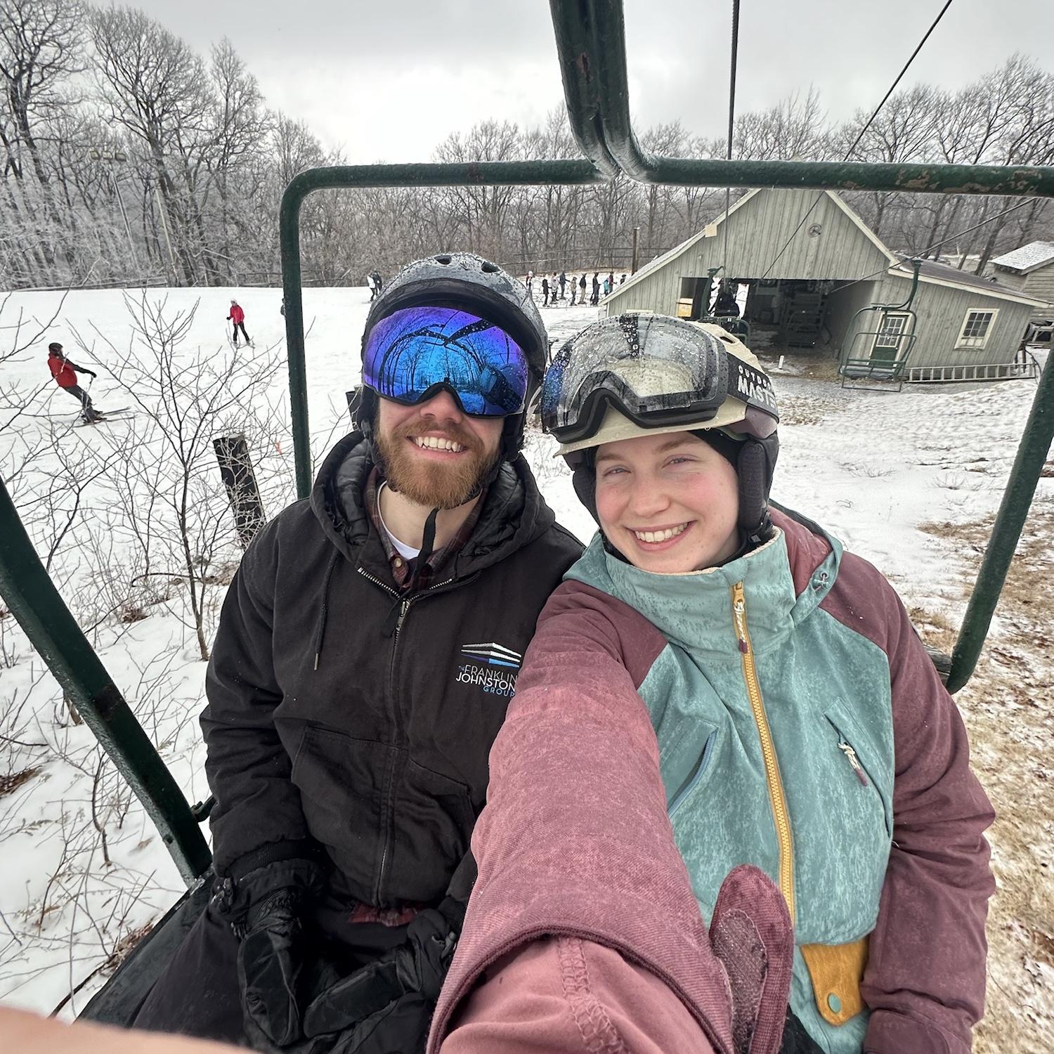 Rena taught Matthew how to ski!