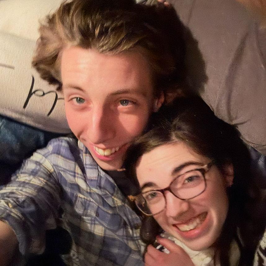 Trying to fit 10 people in an 8 passenger car has its effects. From a Christmas light drive