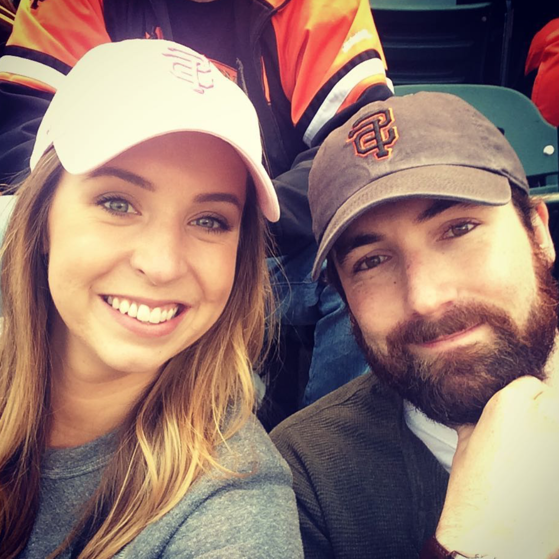 Celebrating Tom's 29th at the Giants game!