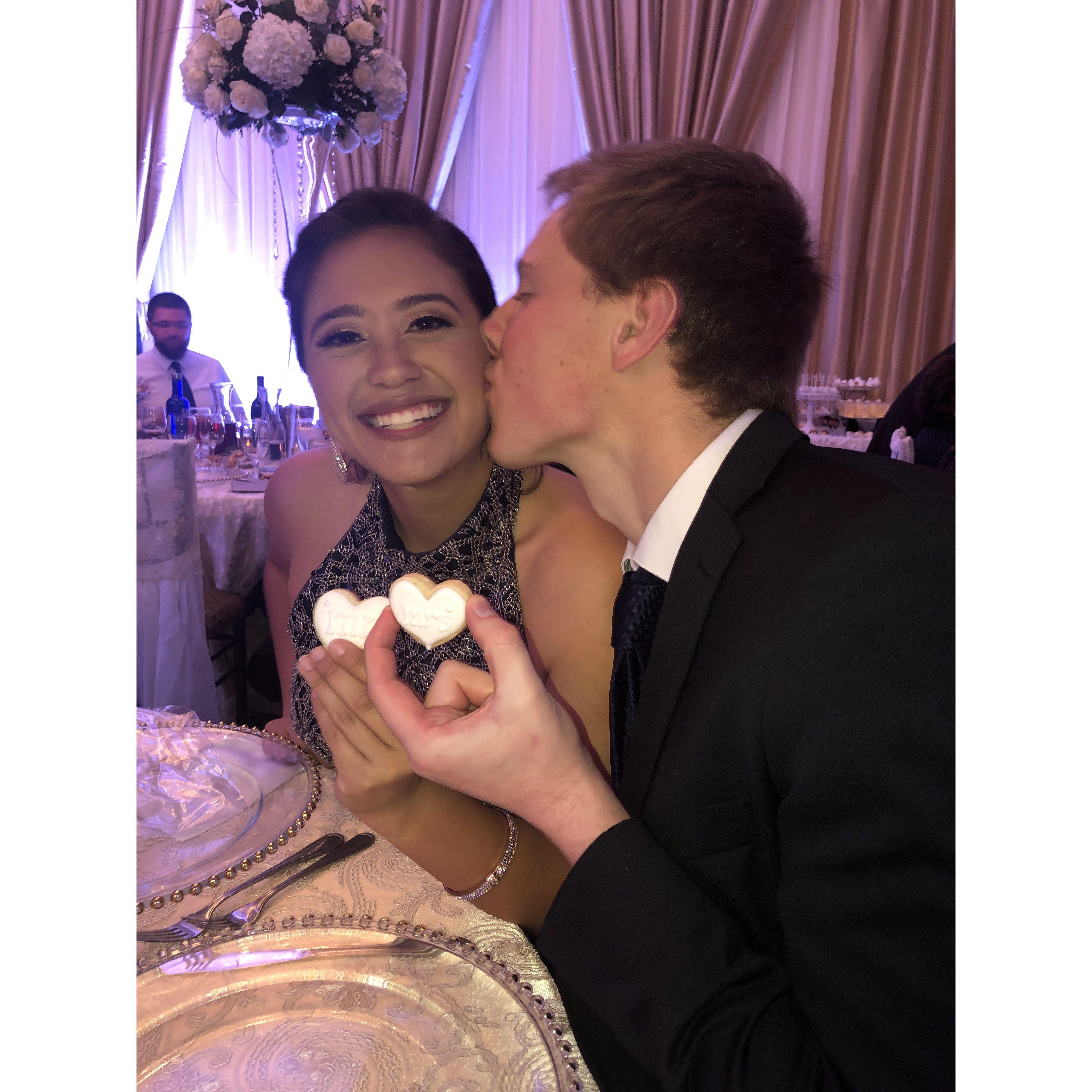 Our first time attending a wedding together in 2019.