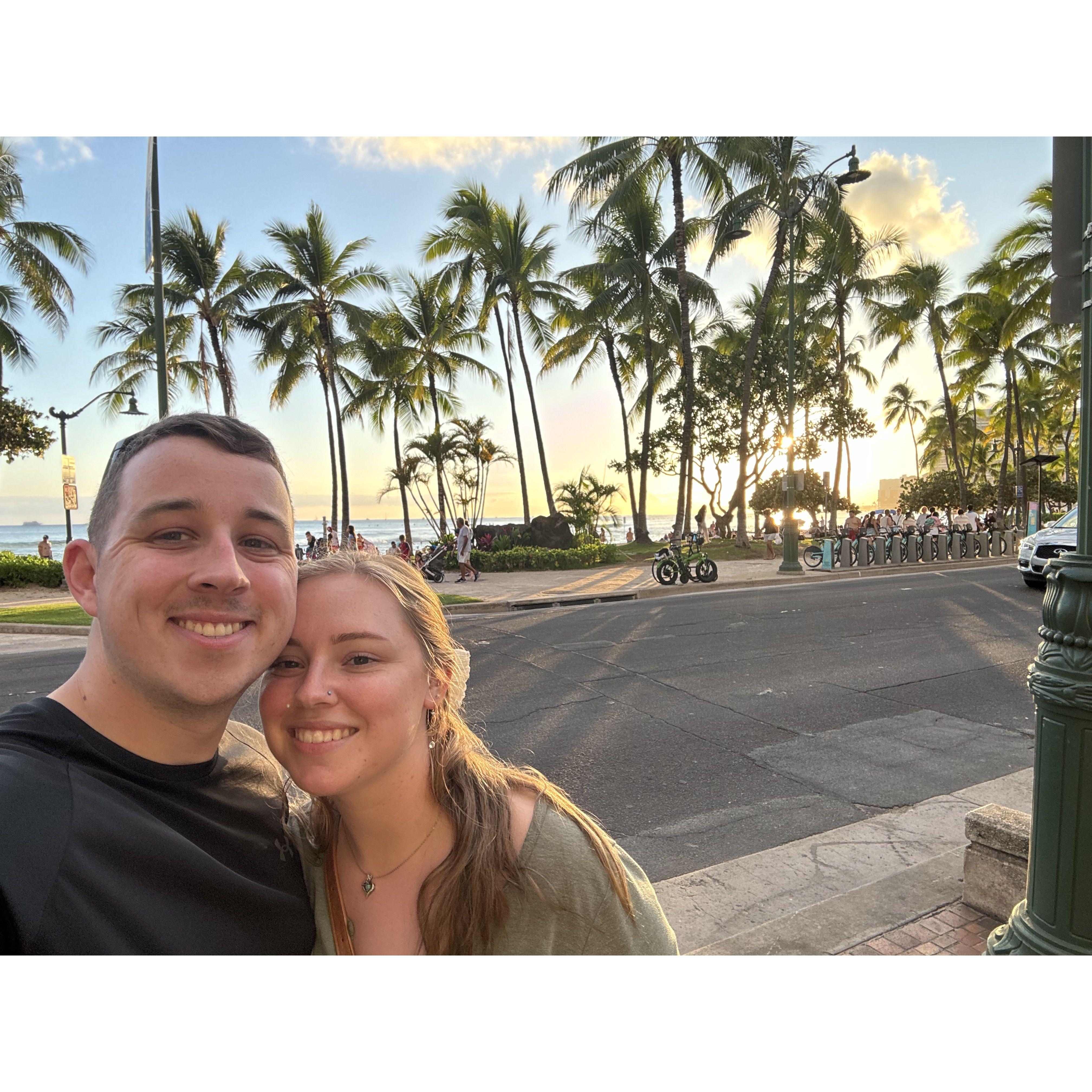 Day after our engagement in Hawaii