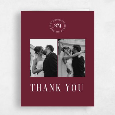 Wine, Red Wedding Thank You - Mahogany Multiphoto