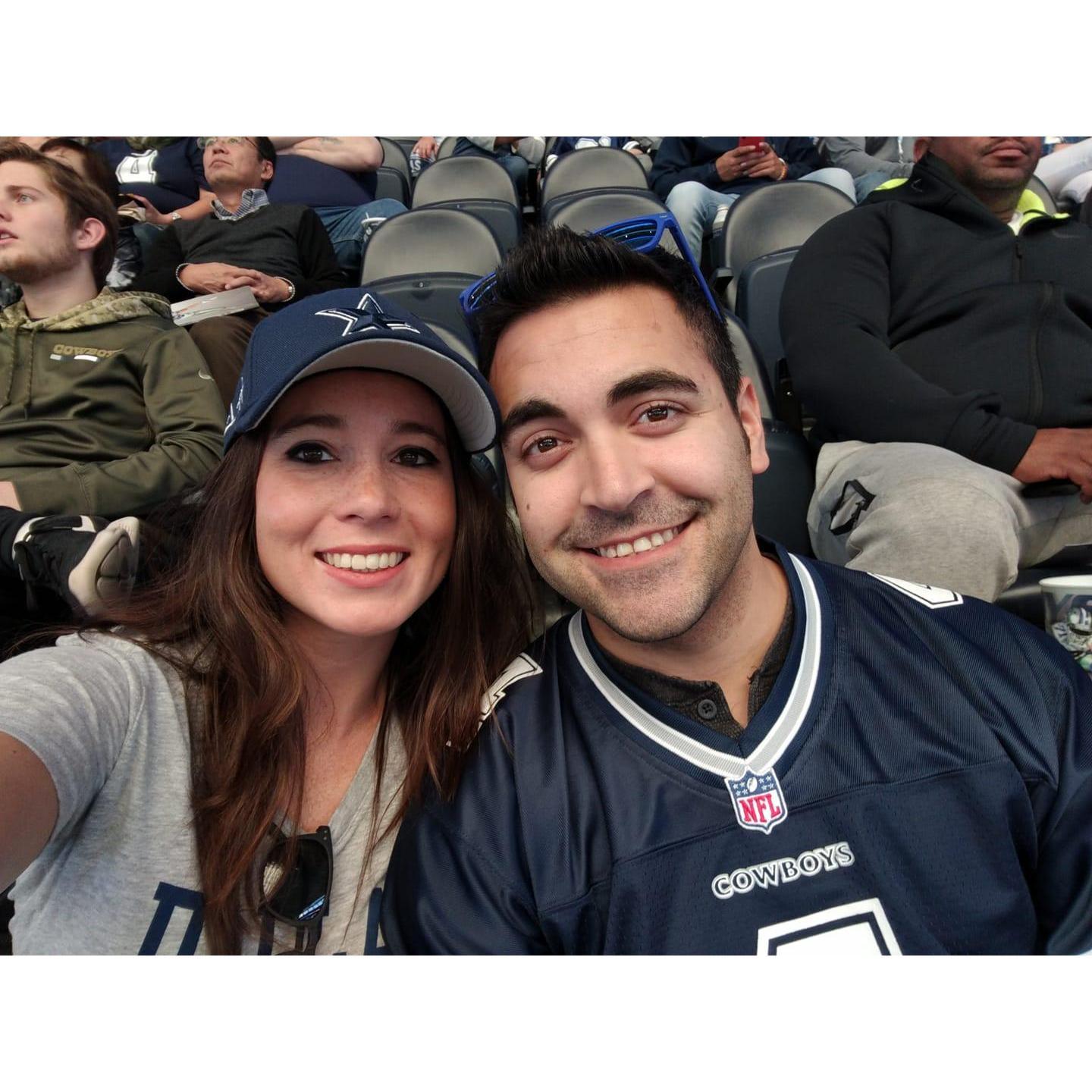Hayley's first Cowboy's game!