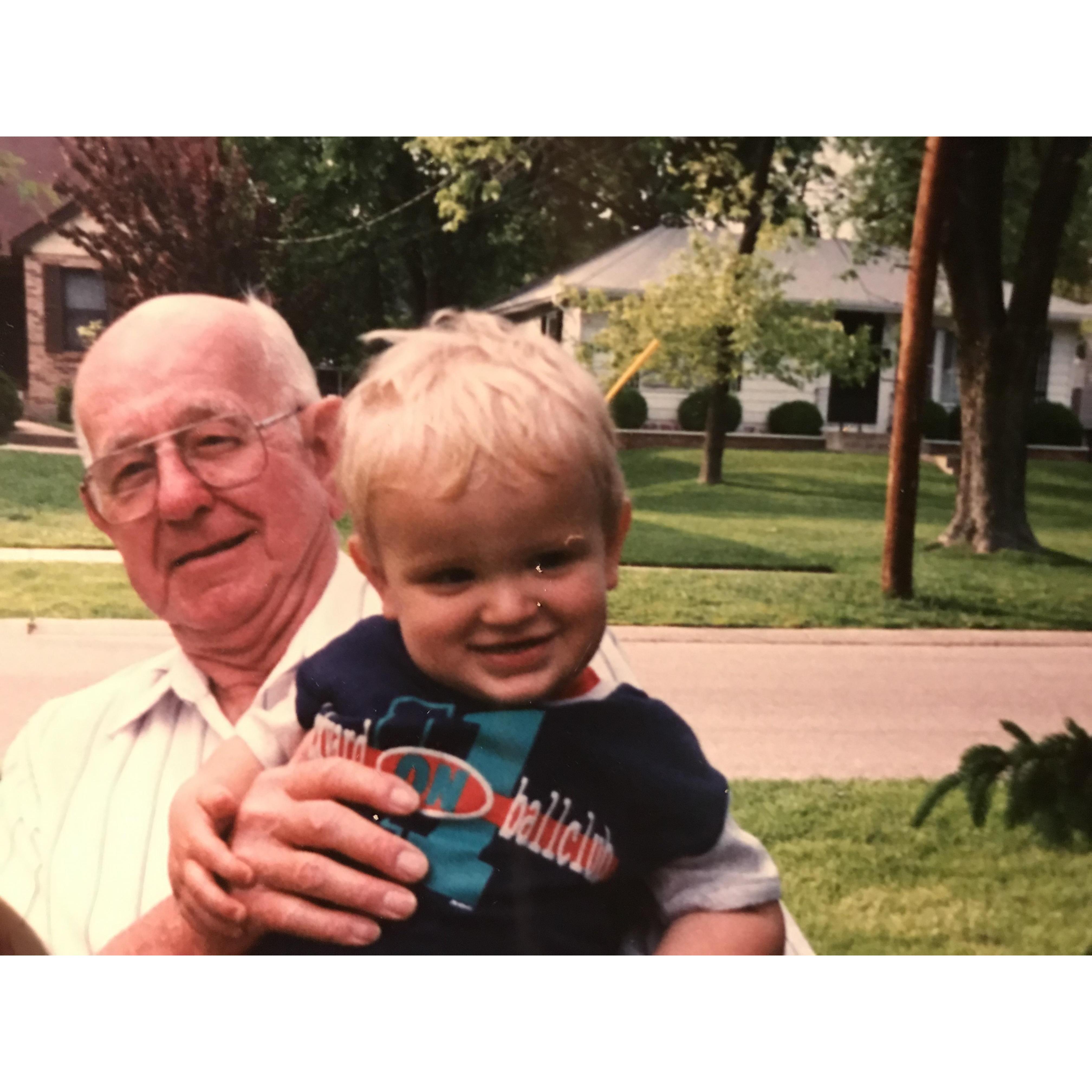 John with Grandpa Bill, ~1994