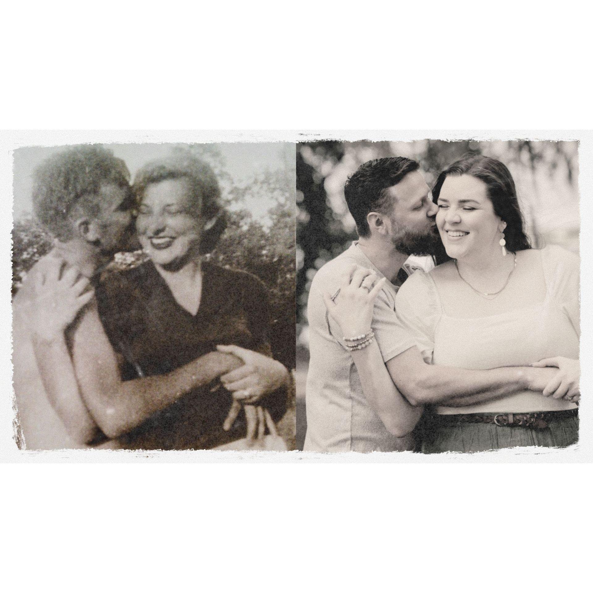 Recreating this photo of my (Lily's) grandparents has always been a dream!