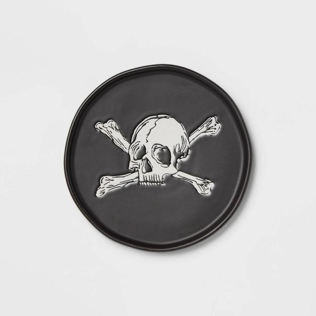 Halloween Skull & Bones Stoneware Appetizer Plate - Threshold™
