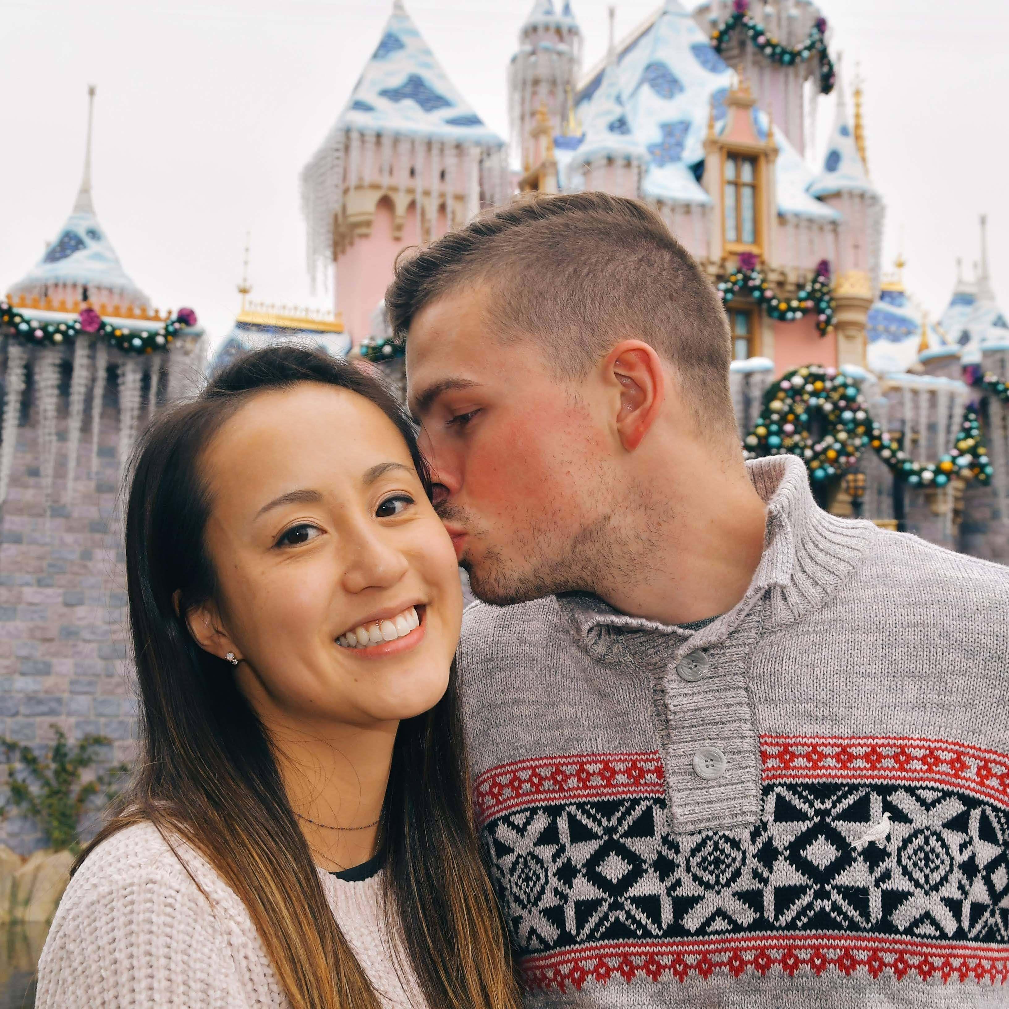 Our first Christmas together! at Disneyland