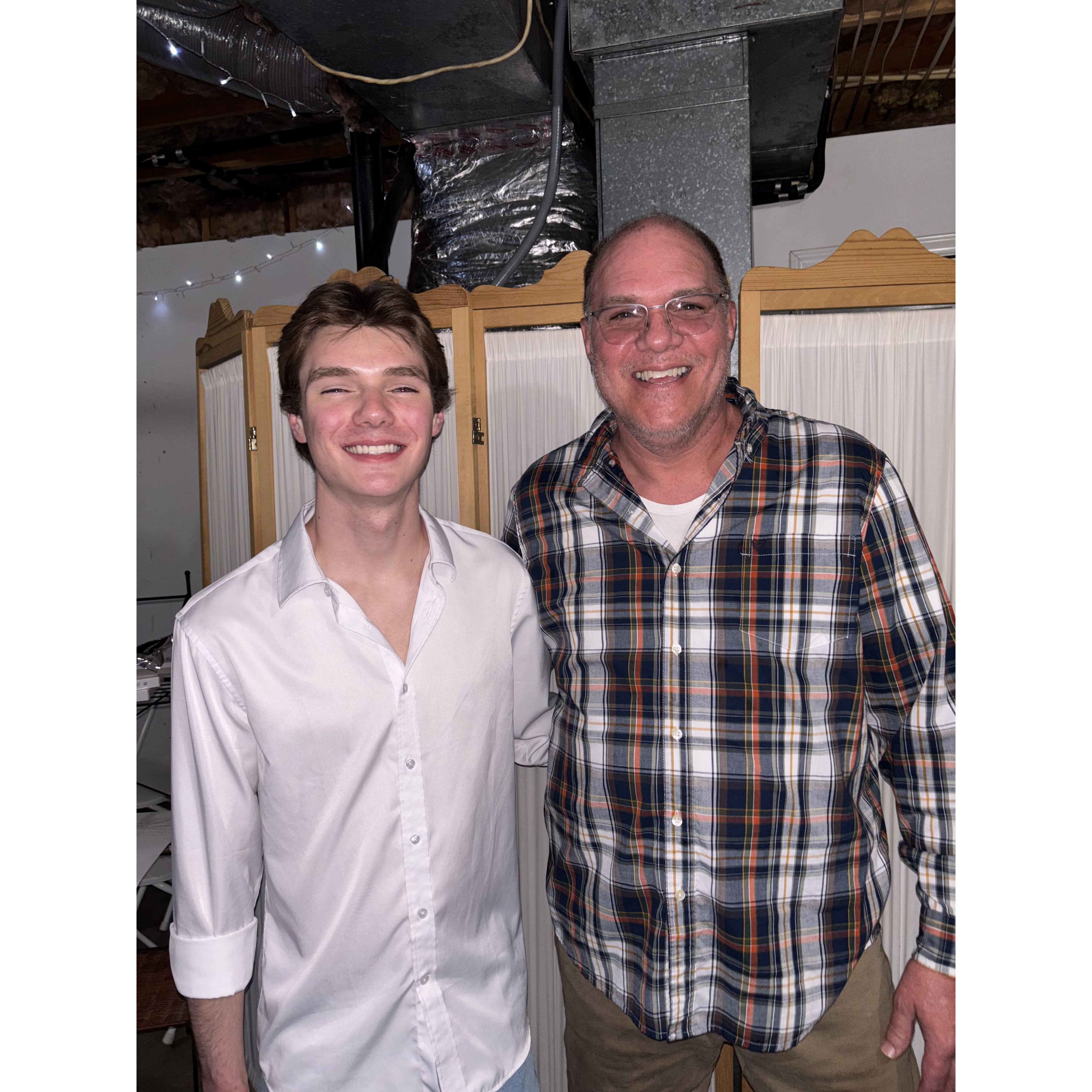 Daniel and his dad/best man, Todd!