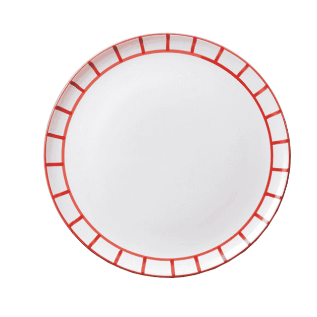 Red Bistro Fence Plate