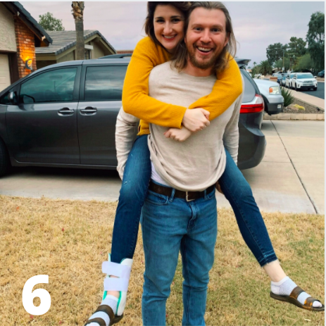 Another travel mishap worth noting: Emily had an incident going down a slide in St. George & broke her fibula (#LiveHardCore). Piggyback rides were a common thing throughout the fall and winter.
