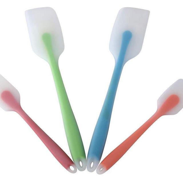 Silicone Spatulas Set of 4 - Heat Resistant Flexible Spatula 450F with Stainless Steel Core - FDA Grade Premium Kitchen Utensils with Good Grip - Seamless, Heavy Duty, BPA Free, Dishwasher Safe