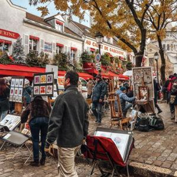 Souvenir Couple's Portrait in Paris