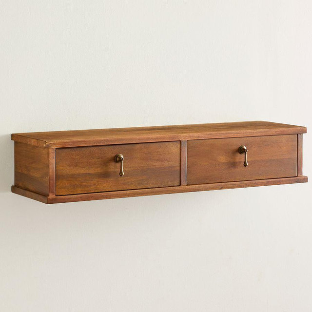Summerville Floating Shelf With Drawers