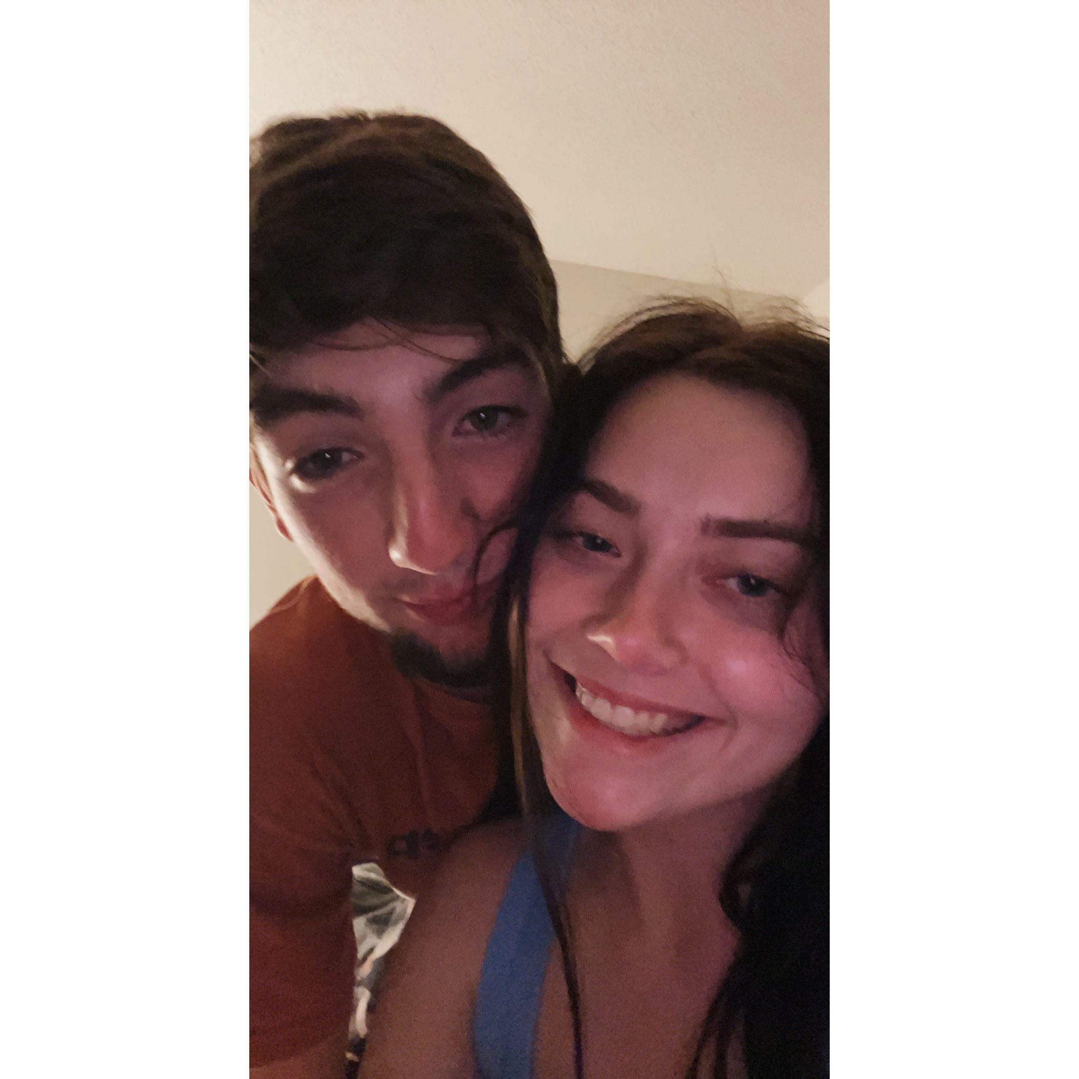 This was taken on a long distance visit during our freshman year of college.