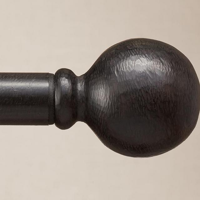 1.25" diam. Finials, Set of 2, Ball,Cast Iron Black