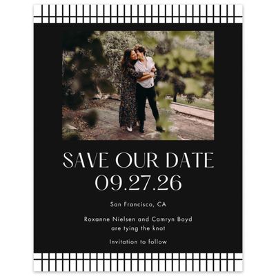 Black Wedding Digital Save the Date - Redwood Photo