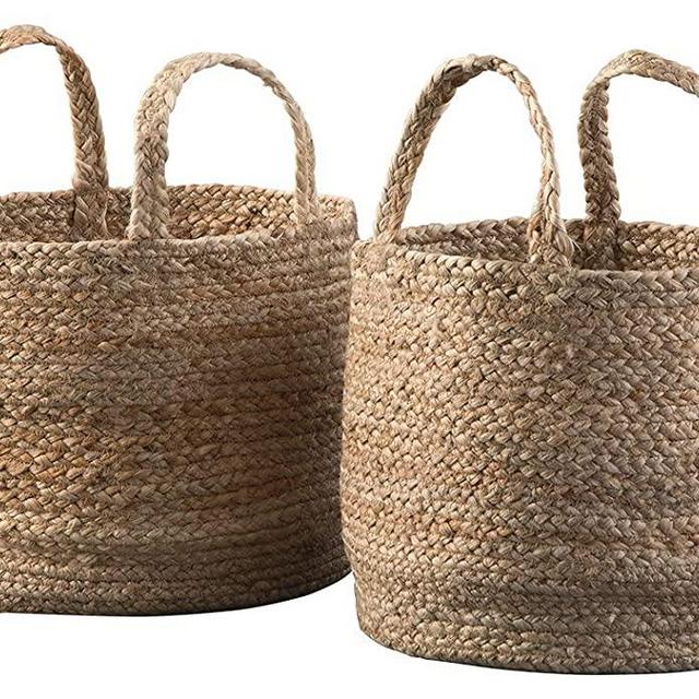 Signature Design by Ashley - Brayton Baskets - Set of 2 - Casual - Jute - Natural Color