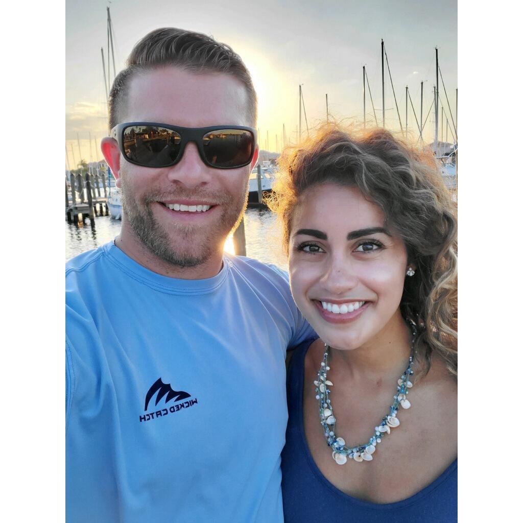 Just another sunset, on a dock, near the water ... where we both love to be.