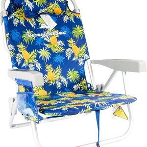 Tommy Bahama Backpack Cooler Beach Chairs - Blue Pineapple