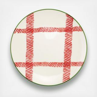 Mistletoe Plaid Salad Plate