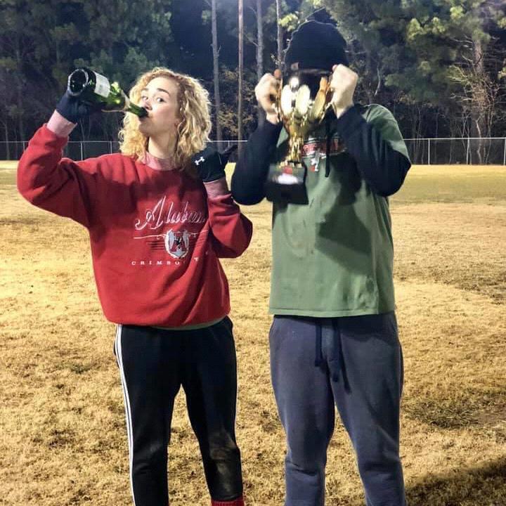 From the night we won the kickball championship!