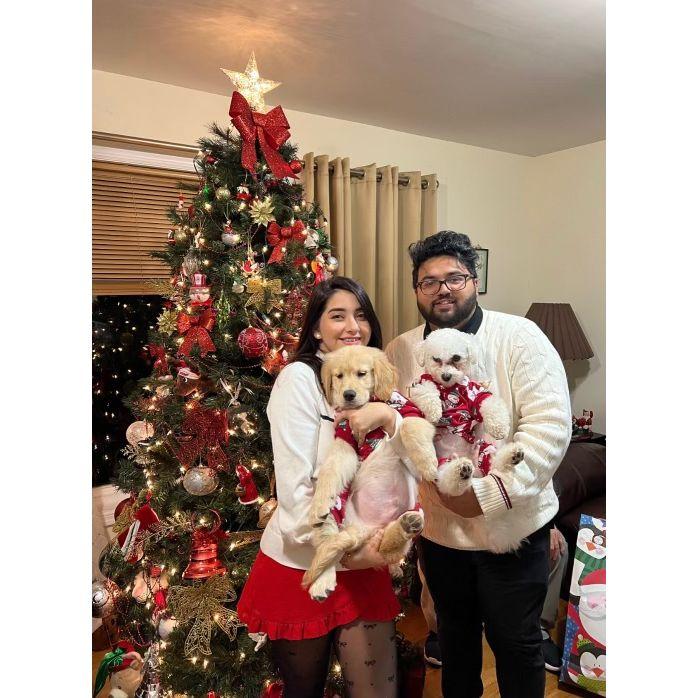 Christmas Eve, 2021. Our first Christmas with our new puppy, Pongo the Golden Retriever!