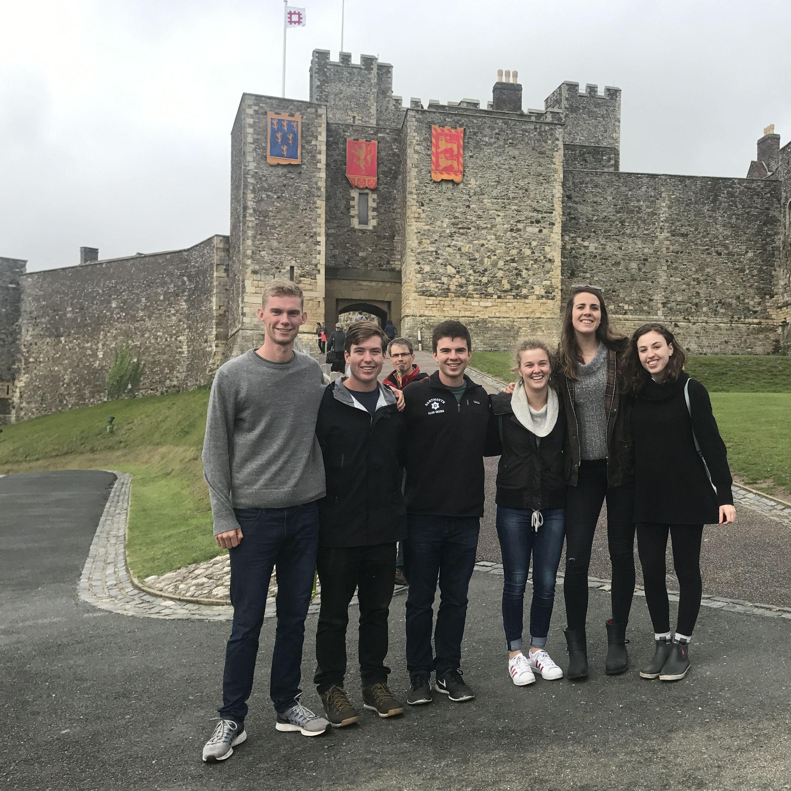 Our first photo together - study abroad in England visiting Dover Castle.