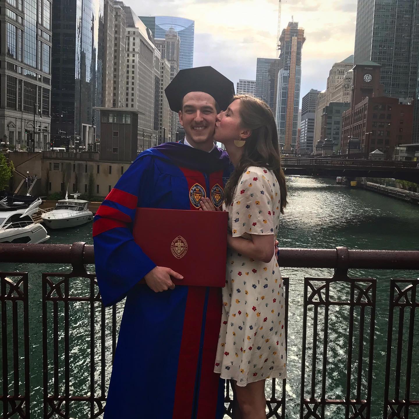 Chicago River right after Bradley graduated from DePaul law school!