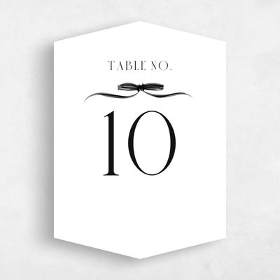 White Diamond Wedding Table Number - Brienno