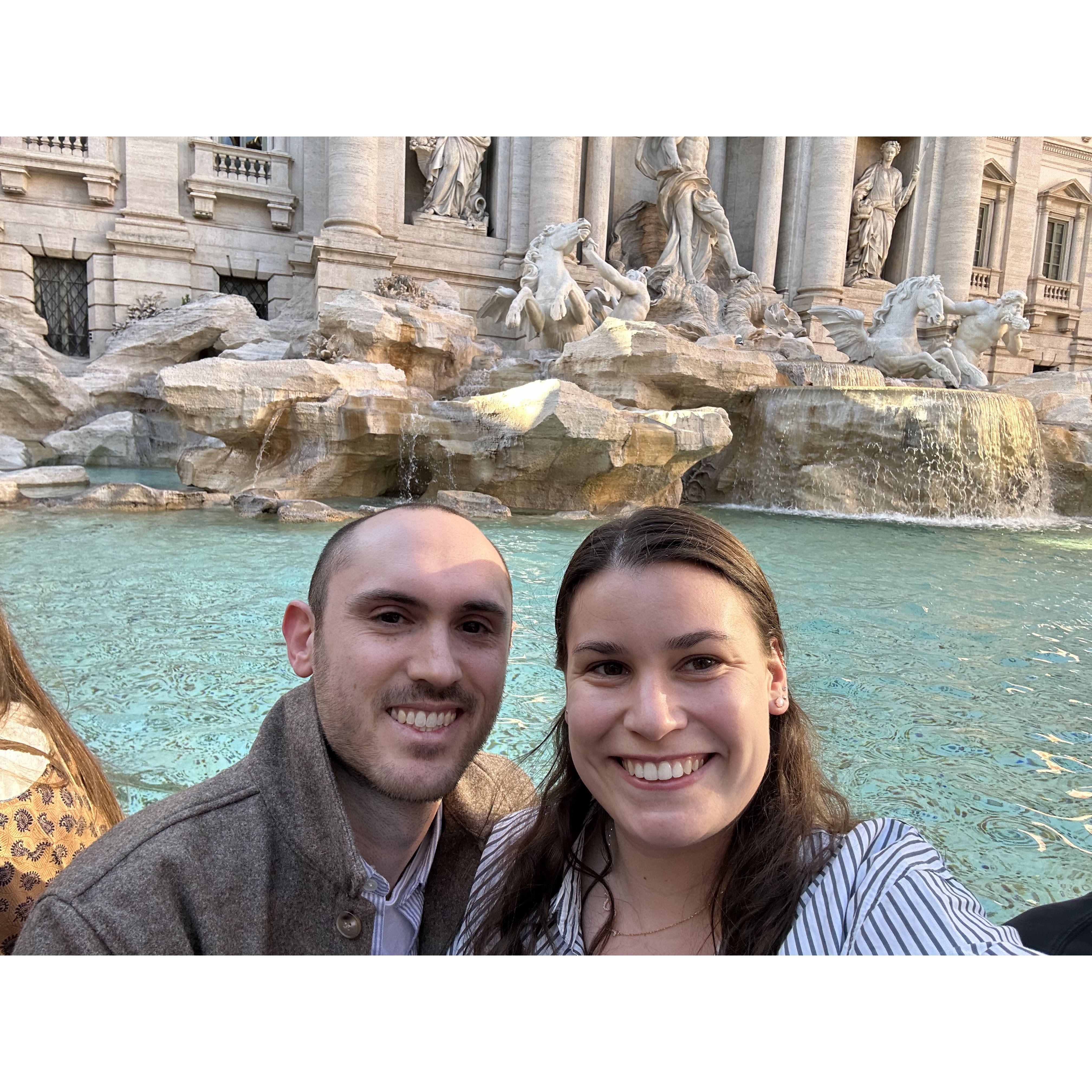 Having our Lizzie McGuire Movie moment at the Trevi Fountain.