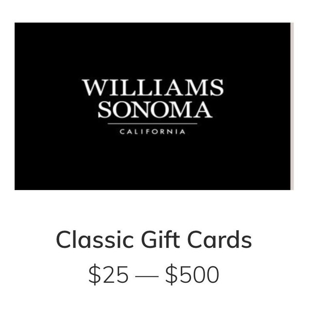 Williams Sonoma Gift Card
