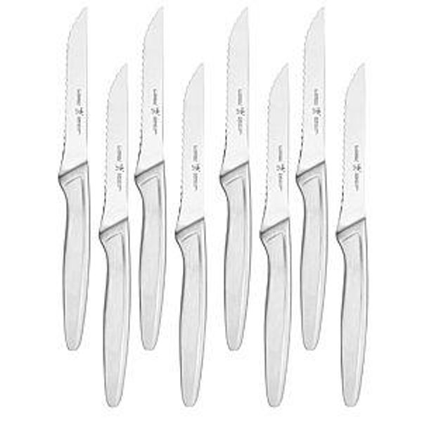 HENCKELS Razor-Sharp Steak Knife Set of 8, German Engineered Informed by 100+ Years of Mastery, Sliver