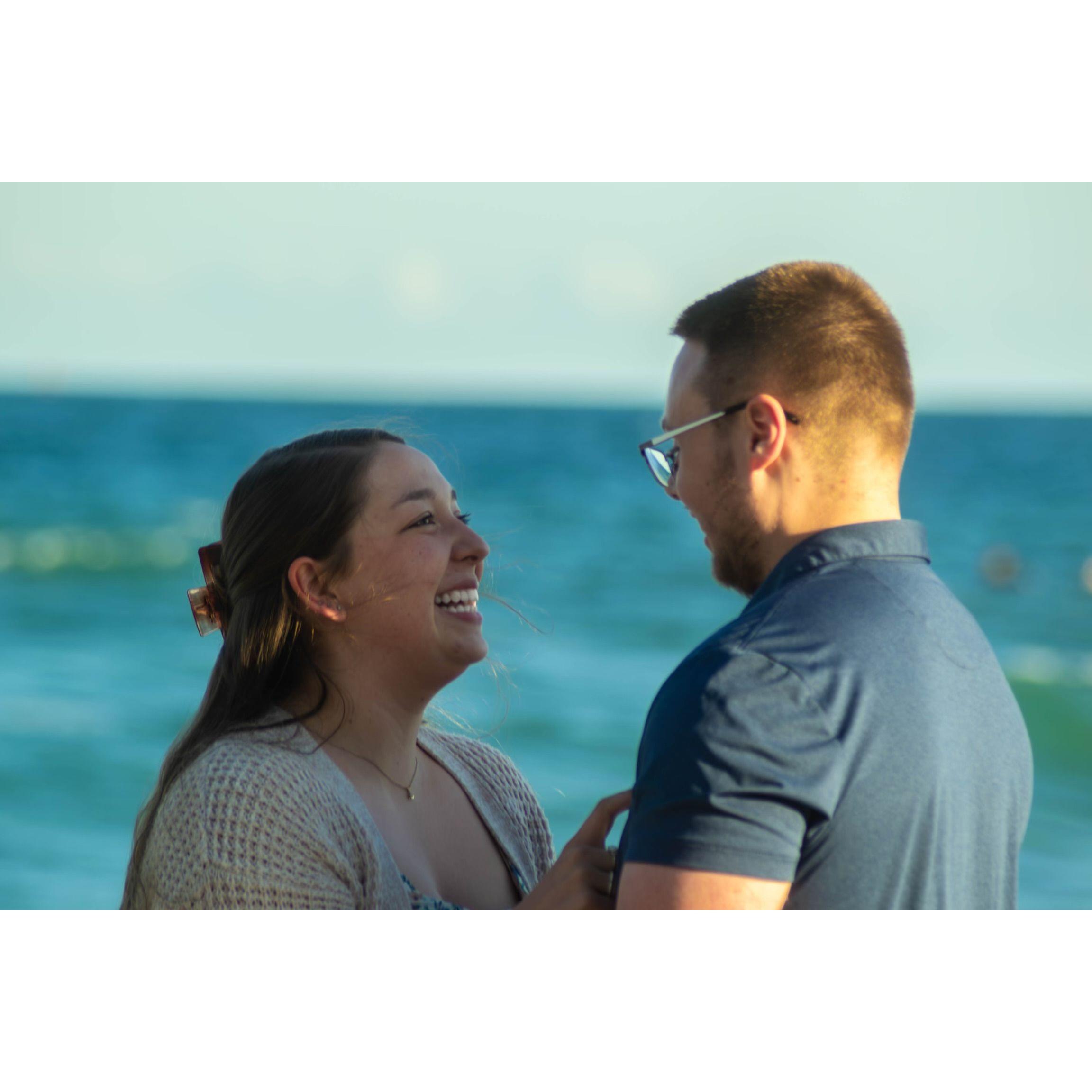Fast forward a couple weeks into January... Abby discovered she had a nail in her tire and used it as an excuse to strike up a conversation with Logan.
