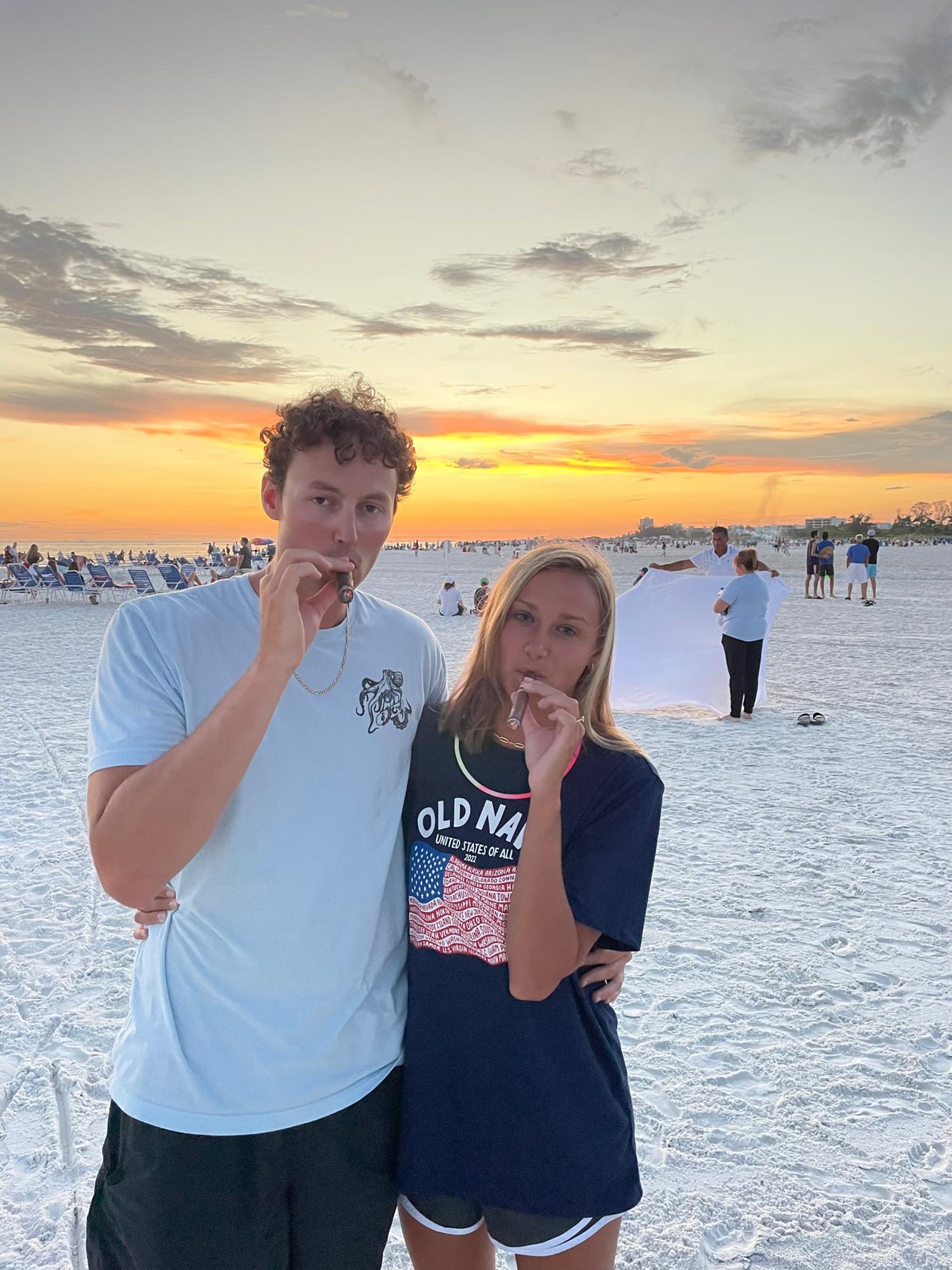 Celebratory cigars for engagement and fourth of july