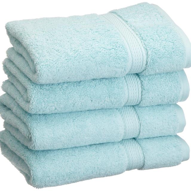 Superior 900 GSM Luxury Bathroom Hand Towels, Made of 100% Premium Long-Staple Combed Cotton, Set of 4 Hotel & Spa Quality Hand Towels - Sea Foam, 20" x 30" each