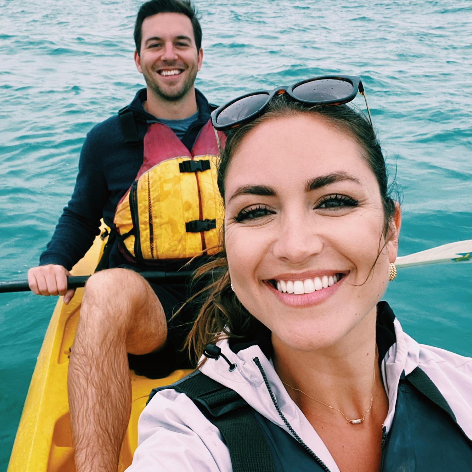 Kayaking on Lake Michigan while visiting friends in Chicago.. little did we know we'd be moving there 2 years later!